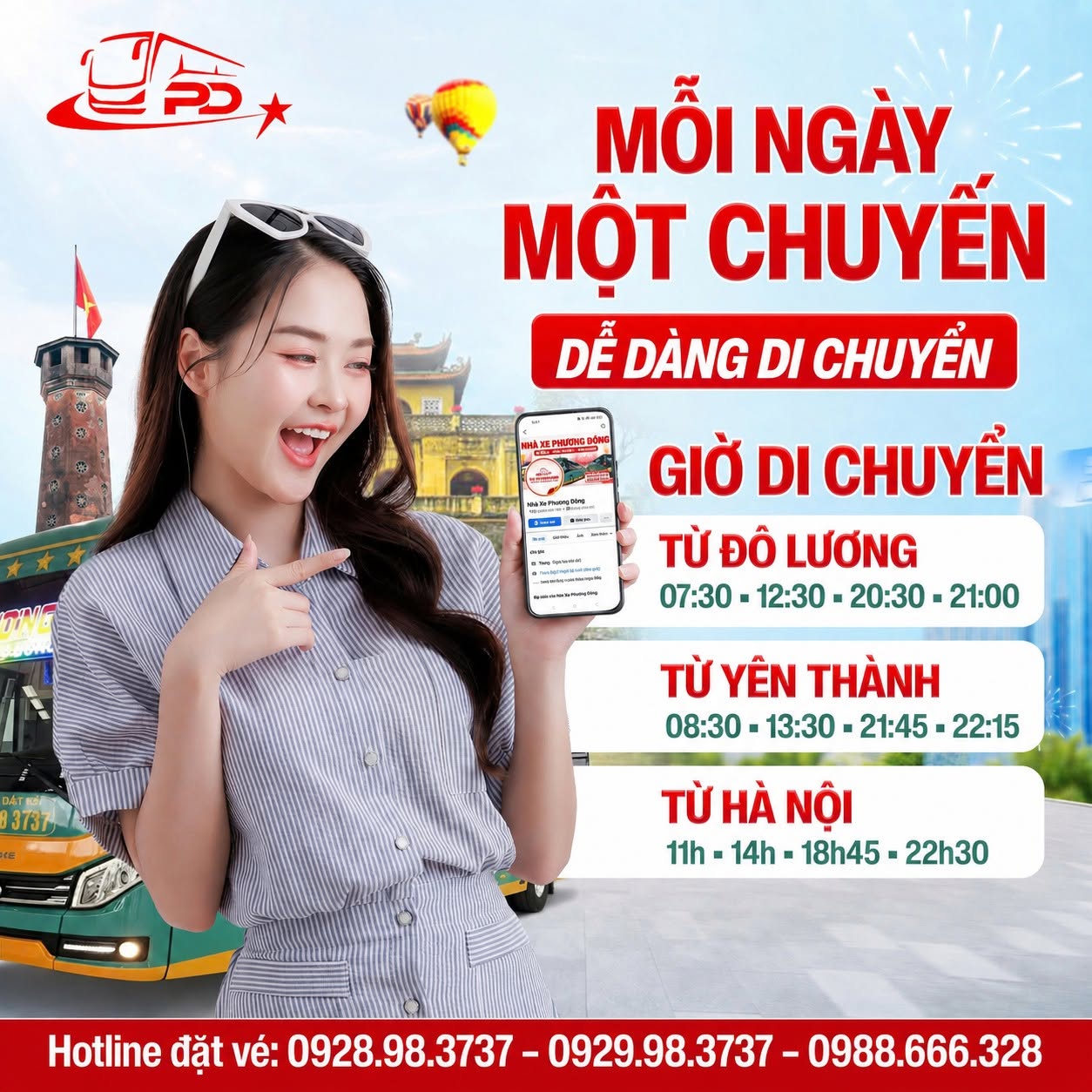 Nhà Xe Phương Đông: Linh Hoạt Khung Giờ, Trải Nghiệm Hành Trình Đô Lương – Yên Thành – Hà Nội Trọn Vẹn Nhất