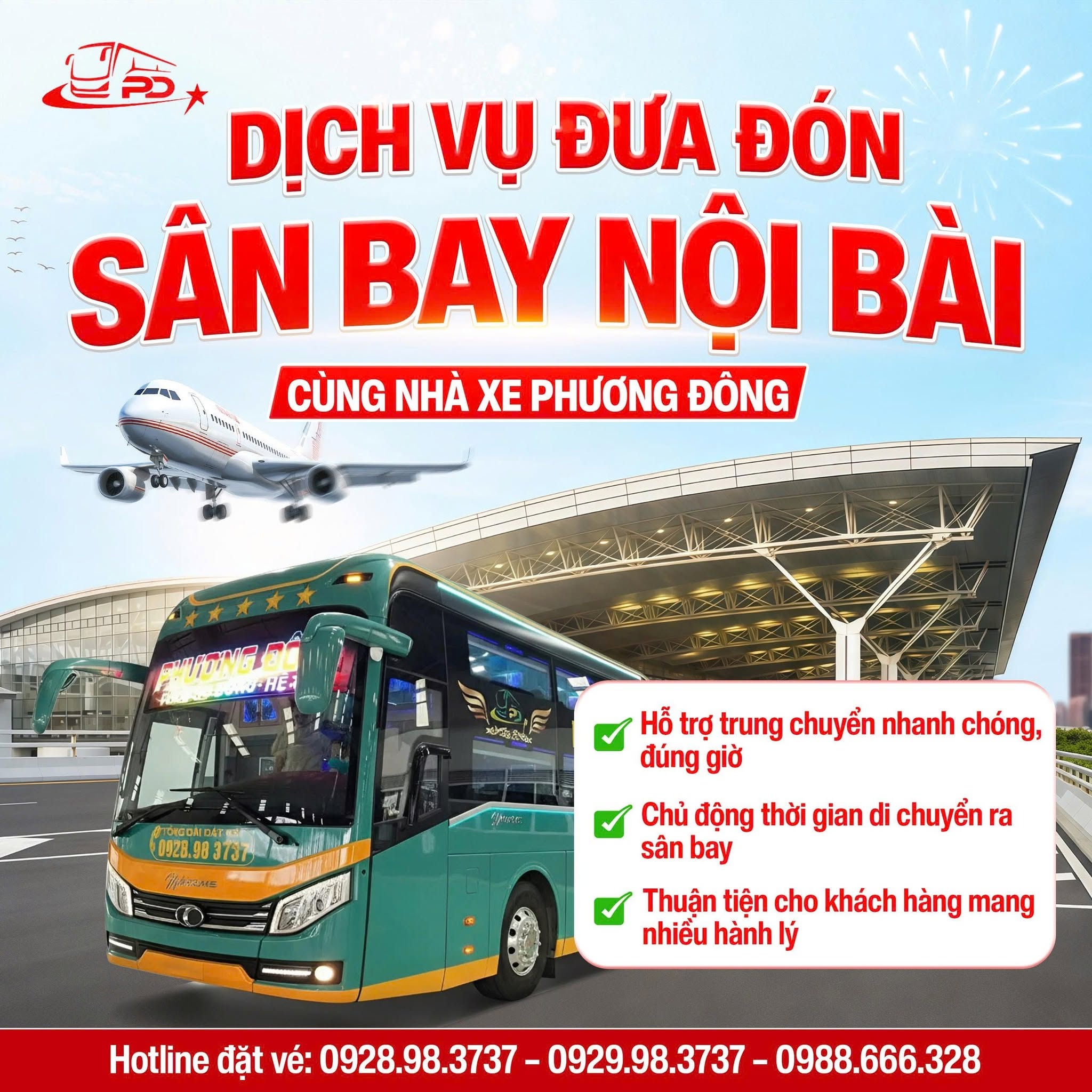 NHÀ XE PHƯƠNG ĐÔNG - ĐƯA ĐÓN SÂN BAY NỘI BÀI